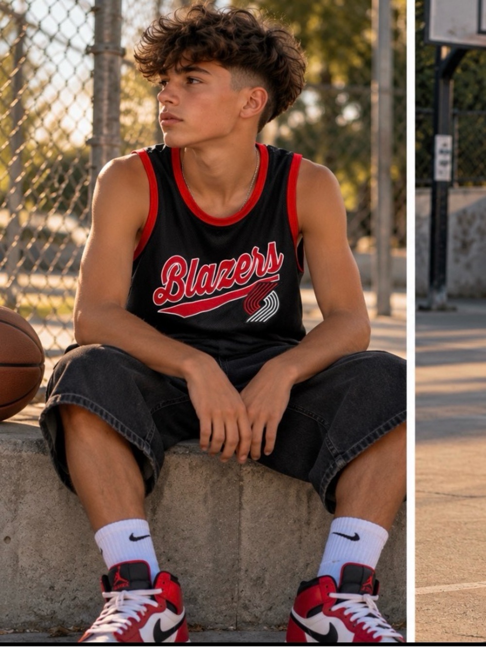 Portland Trail Blazers #0 NBA Youth XL 18-20 Black Basketball Jersey